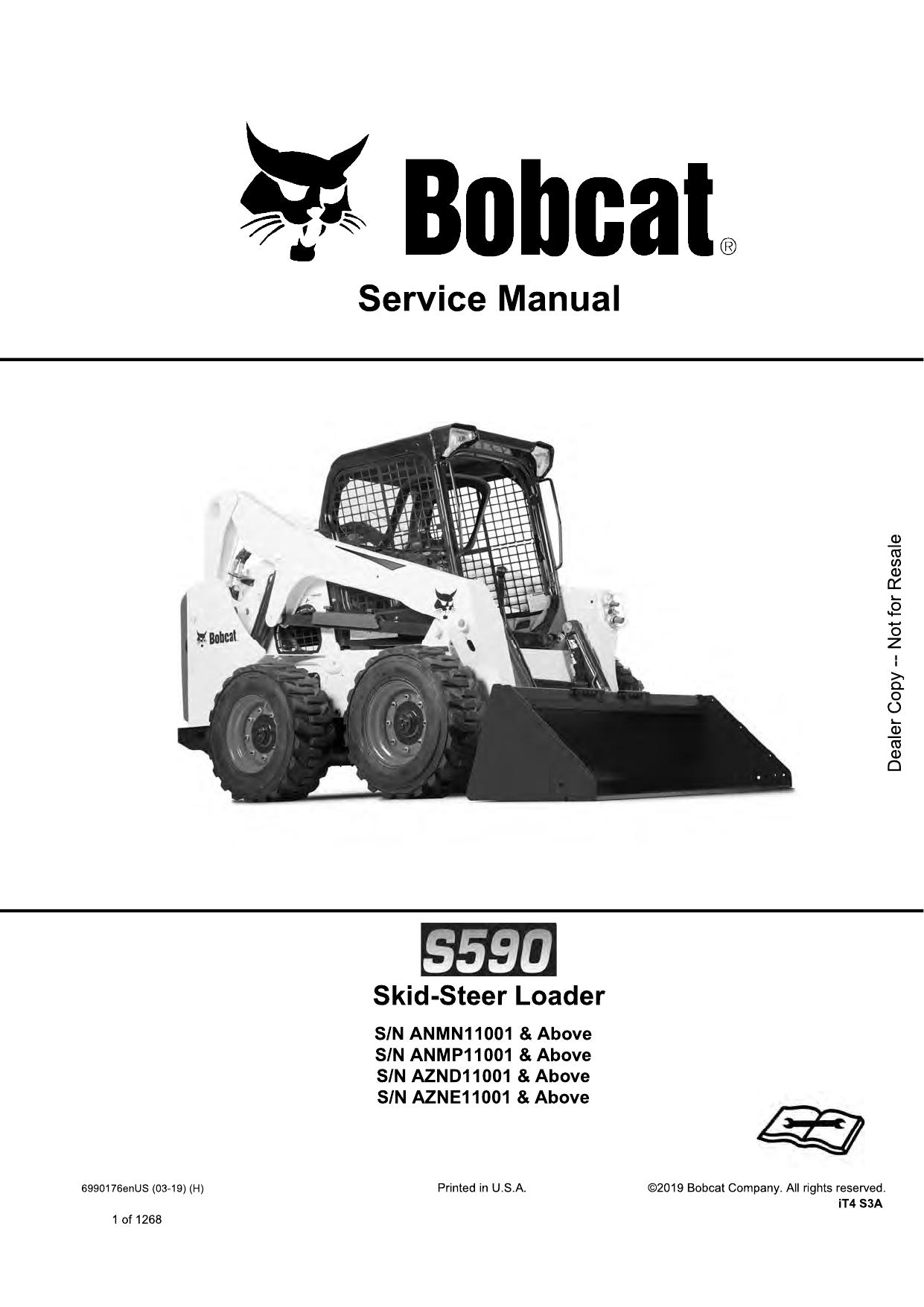 S590 Skid-Steer Loader Service Manual Bobcat